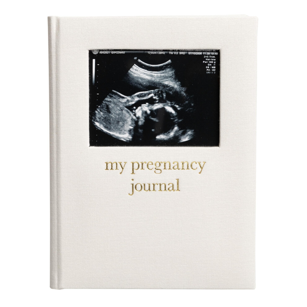 Linen Pregnancy Journal, Milestone Tracker, Baby Memory Book, Gift For Expecting Moms, Sonogram Photo Insert, My Pregnancy Journal, Gender N Pearhead
