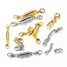 5pcs/lot Magnetic Clasps with Lobster Clasp for Bracelets Necklace Connectors-Rose gold-5mm