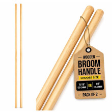 EDS Wooden Broom Handle 4ft (48 Inch) Universal 23/24mm Diameter Mop & Broom Stick Pole Durable Wooden Replacement Handle Floor Cleaning Tools Handle