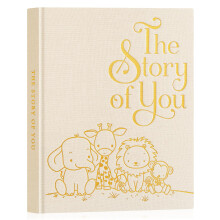 Lanpn Baby Memory Book for Boy Girl - The Story of You, Newborn Babys Book Keepsake Photo Album for New Parents, Linen Cover Baby First 5 Year Milest