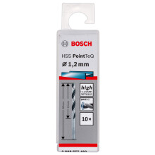 Bosch Professional 10-piece PointTeQ HSS Twist Drill Bit (for Metal, 1.2 x 16 x 38 mm, Drill Driver Accessories)