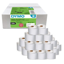DYMO Authentic LabelWriter Large Shipping Labels/Name Badges | 54mm x 101mm | 24 Rolls of 220 Easy-Peel Labels (5,280 Count) | Self-Adhesive | for La
