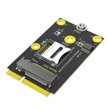 Adaptateur 2 en 1 PCI-E Vers Carte TF USB 2.0 et SSD M.2 NVMe Key-M Compatible avec les Cartes Mères de Contrôle Industriel NAS