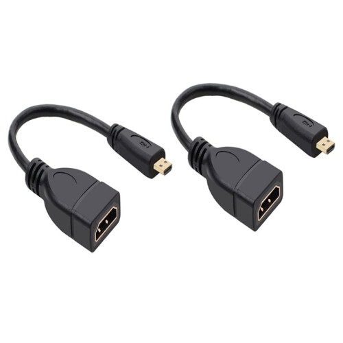 2pcs Micro -Compatible Public to -Compatible  Data Transmission , Version 1.4 Standard, Support 1080p