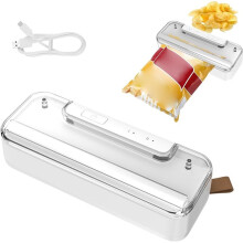 Zaksealer, 2-in-1 Zaksealer met Snijder, Pouchsealer, Oplaadbare Draagbare Warmtesealer, Magnetische Voet