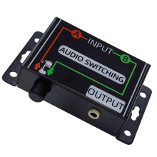 Commutateur Audio 3,5 mm, Convertisseur de Signal Audio 2 Entrées 1 Sortie, Commutation Bidirectionnelle, Commutateur Casque AUX