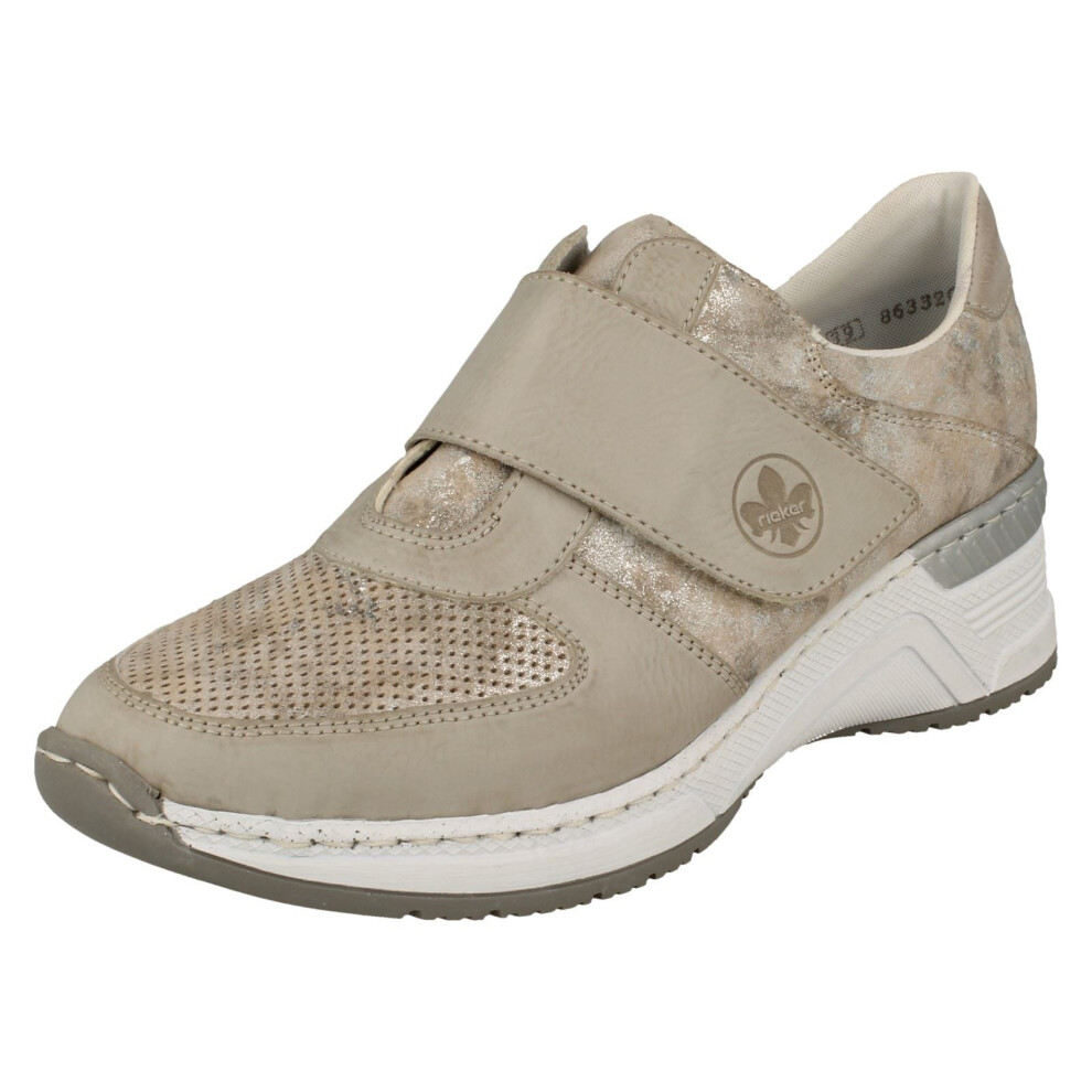 Rieker (Grey, Uk 7.5) Ladies Wedge Heeled Trainers N4354