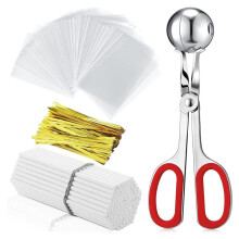 Cake Molds Lollipop Cake Kit Cake Sticks and Wrapper Kit with 100Pc Cake Stick Candy Bags Gold Twist Tie