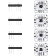 4 Stück AS5600 Magnet-Encoder 3,3 V 12-Bit Magnetische Induktionswinkelmesssensormodule, Unterstützt IIC PWM-Spannung, 1 Set