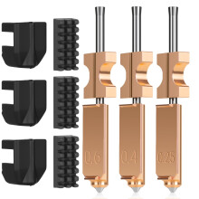 Upgraded Quick-Swap Nozzle Compatible with Flashforge AD5X 3D Printer, Detachable Rapid Heating 3D Printer Nozzle Support High Flow Printing -0.25mm+