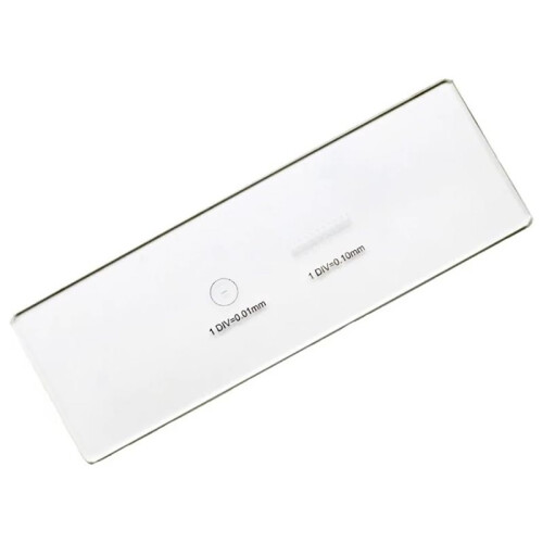 Microscope Calibration Slide with Dual Scales DIV 0.01mm for Precise Measurement and Quality Control