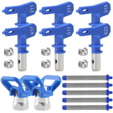 Airless Paint Sprayer Tips Set 5 Reversible Spray Nozzles 6 Airless Paint Spray Gun Filters 2 Nozzle Tip Guards