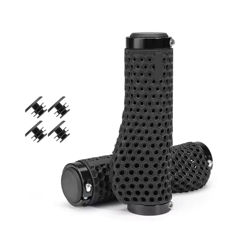 Mtb Bicycle Honeycomb Breathable Handlebar Grips Mountain Bike 3D Printed Sweatproof Shock Absorbing Handlebar Grips 4713297521054