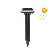 Répulsif à ultrasons solaire étanche pour rats et animaux, couleur : noir