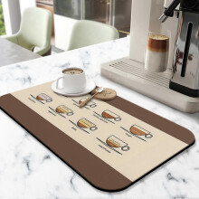 Super Absorbent Anti-Slip Silicone Coffee Bar Mat for Countertop – 19.5x12in, Compatible with Coffee Maker, Espresso Machine