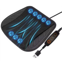 Housse de Siège D'Été avec Ventilateur USB Soufflant un Coussin de Ventilation Frais pour Voitures Universelles