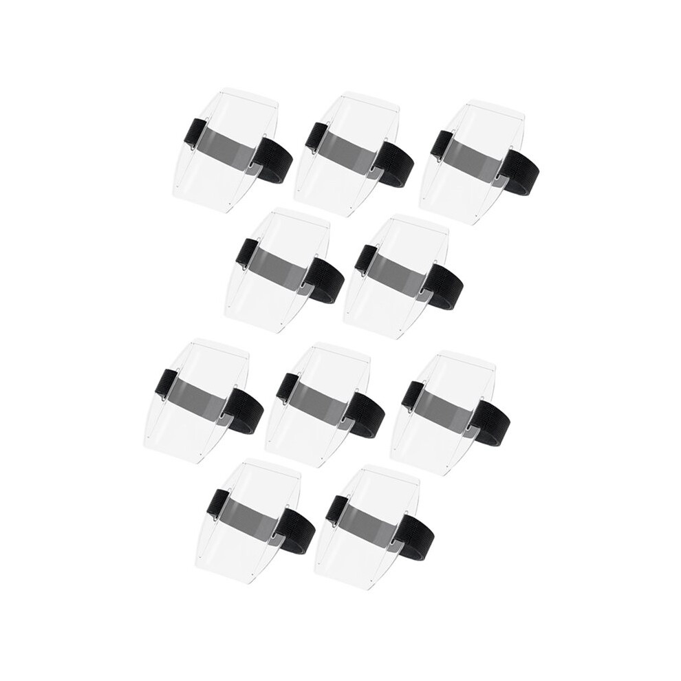 10 Pack Arm Badge Holder For Men, Pvc Id Badge Holder, Id Holder, Armband Badge Holder With Adjustable Elastic Arm Band 6033243863167