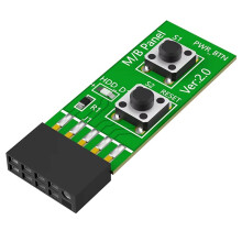 Placa Adaptadora de Placa-Mãe com Botão Liga/Desliga/Reset de 10 Pinos para Teste de Liga/Desliga Sem Gabinete para Computador Desktop.