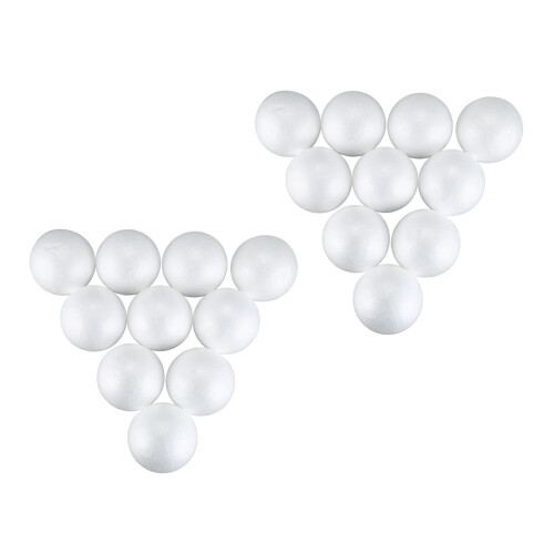 20 x Décoration de Noël Modeling  Mousse de PolystyrèNe Sphérique 10cm --- Blanc 1