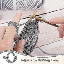 2025 2pcs Knitting Crochet Loop Ring Adjustable Crochet Finger Ring Tension Ring Open Yarn Guide Finger Clip Crochet Thimble