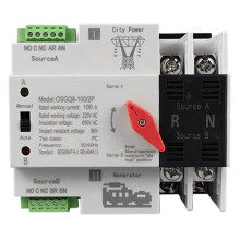 Small ATS Automatic 100A/125A 2P Dul Power Changeover Switches DIN Rail Mount Controller Enduring 100A EU Plug