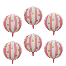 6 Palloncini di Carnevale da 22 Pollici, Palloncini 4D da Circo, Palloncini A Stella per Carnevale, Decorazioni per Feste A Tema Circo, Rosa.
