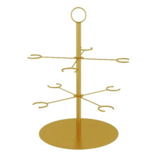 Cocktailbaumständer, 2 Etagen, 8 Halter, Hoher Fuß, Becherhalter Aus Metall, Hängender Champagnerturm, Präsentationsständer für Getränkepartys
