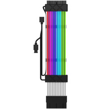 Câble D'Extension ARGB 24 Broches pour Carte Mère, Alimentation et GPU, Noir