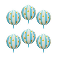 6 Pack Carnival Balloons 22 Inch 4D Circus Balloons Star Balloon for Carnival, Circus Theme Party Decorations