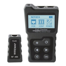 NF-488 Testador de Cabo de Rede PoE com LCD para Verificação de Continuidade de Cabos de Rede RJ45 CAT5e/CAT6/CAT6a