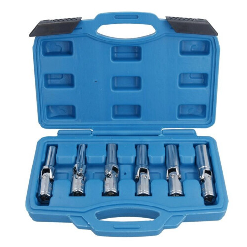 6pcs  Preheating Plug Removal Tool Set 8 9 10 12 14 16mm Socket Sleeve for Car Engine Maintenance