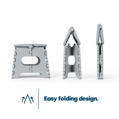 LIVIVO 11" Folding Step Stool Grey 1