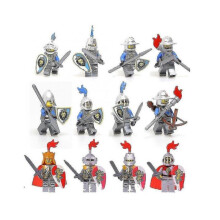 12 Medieval Action Figures Army Minifigures Toys Set