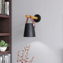 Wall Light Wood Modern Simple Style Night Lamp Home Decoration for Corridor Bedside