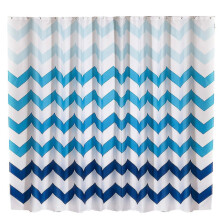 Polyester Floral Wave Shower Bath Curtain Thicken Waterproof Bathroom Curtain (S 180*180cm)