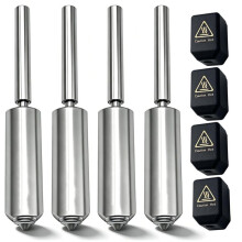 4-Pack 0,4/0,4/0,6/0,8 mm Integrerade Munstycken i Härdat Stål för Kobra S1 Max Combo med 4-Pack Silikonöverdrag för 3D-Skrivare