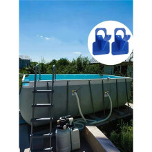 Support de Fixation pour Tuyau de Piscine avec Attaches et Clips Empêchant le Détachement Du Tuyau de 32 à 38 mm pour Piscine Hors Index