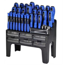 100-Delige Magnetische Schroevendraaierset met Opbergrek, Blauw, voor Professioneel Gebruik