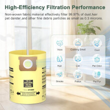 Lot de 12 Sacs D'Aspirateur de 10 à 14 Gallons pour Aspirateurs D'Atelier, Sacs de Collecte pour Aspirateurs Liquides et Secs, Remplace la Pièce de
