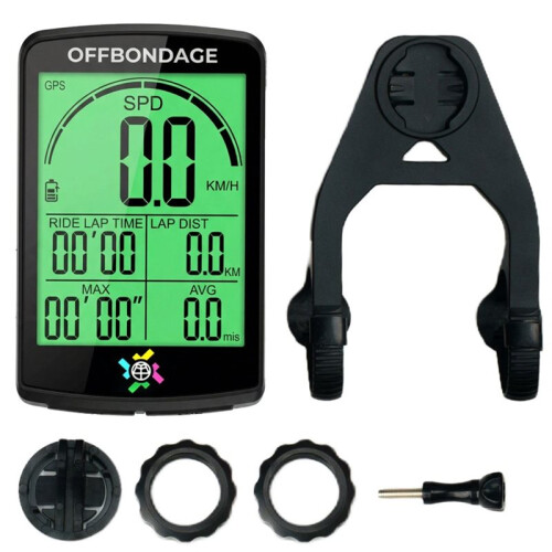 OFFBONDAGE GPS Bicycle Computer Cycling Speedometer 3.5 Inch Touch Screen Bike Odometer with Bracket