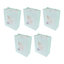 5Pcs Paper Bag Unique Cartoon Portable Shopping Tote Presents Bag for Gift Giving