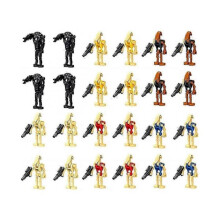 24Pcs Star Wars Battle Droids Building Blocks Set Mini Action Figures Doll Collection Toys Decor Birthday Gift