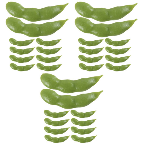 36Pcs PVC Artificial Soybean Models Green DIY Kitchen Decor Props 1