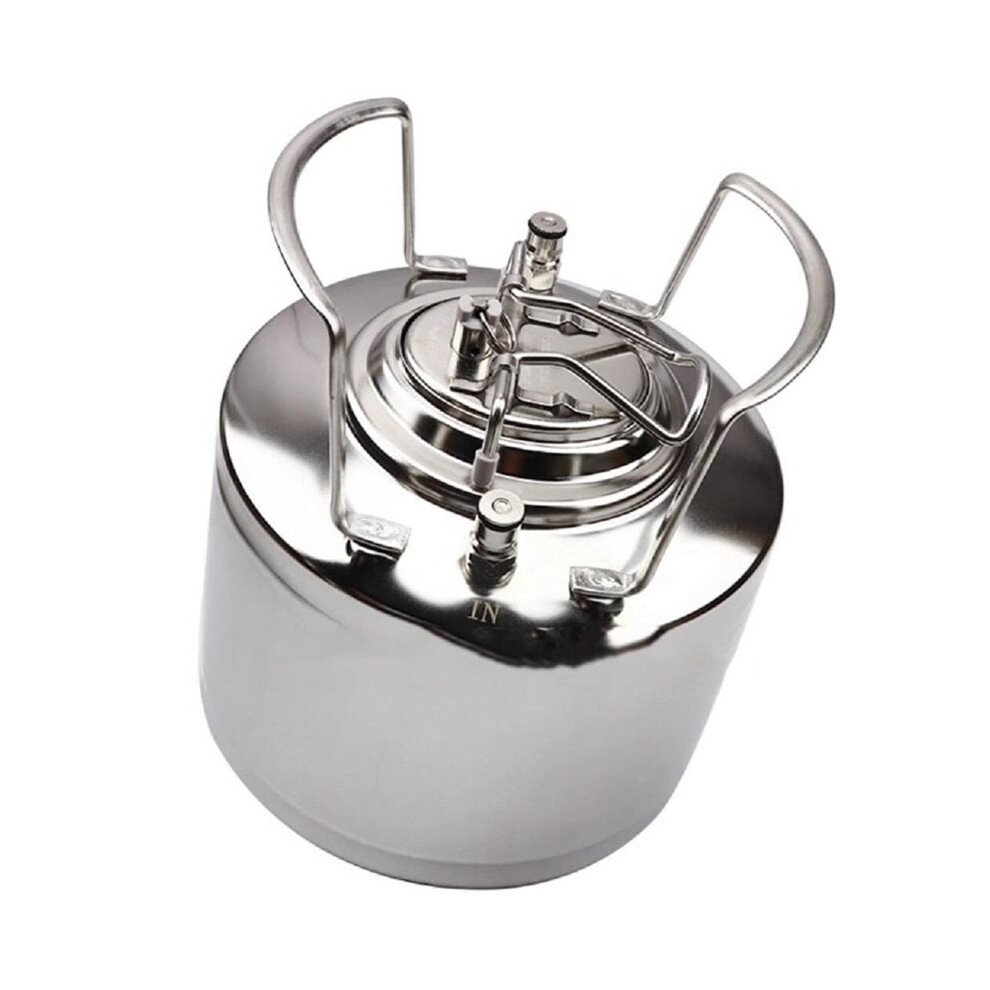 Homebrew Keg, Secondary Fermentation Vessel, 6L Stainless Steel Keg,Pressurebarrel For Beer, Soda, Wine Making 6033588873326
