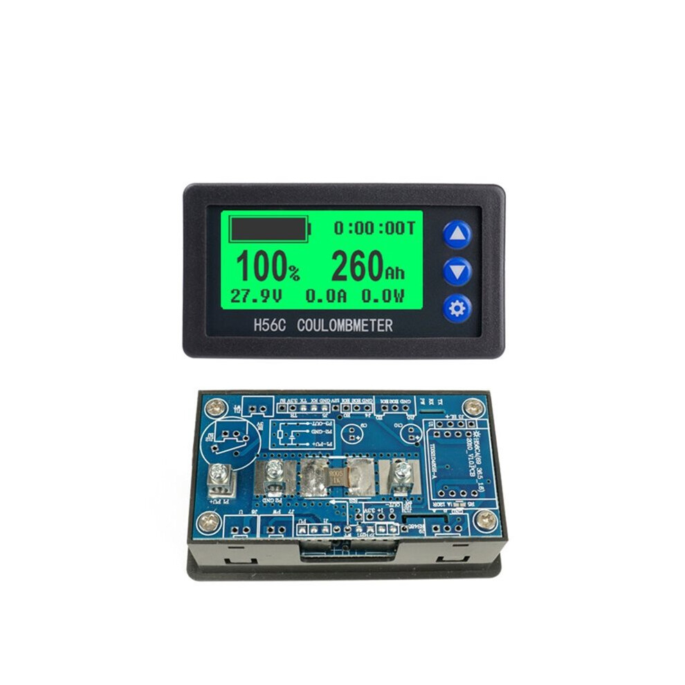 H56cs Dc100v Coulometer Battery Capacity Tester 20A Lcd Backlight Display Digital Ammeter Voltmeter Meter Monitor 4713550413843