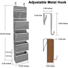 2025 Sunrain 2 Pack 5-shelf Over Door Hanging Organizer, Wall Mount Storage Compatible with Bedroom, Clear