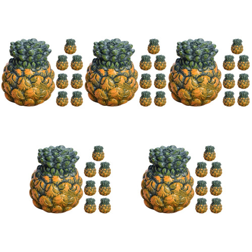 40Pcs Realistic Resin Mini Pineapple Artificial Fruit Display 1