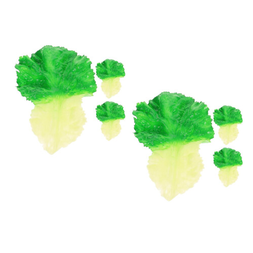 2 Pack Artificial Simulation Cabbage Model Vegetable Leaf Photo Props 1