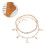 2 Sets/4pcs Beaded Stars And Moon Anklets Miss Multi-Layer Vintage 7