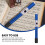 Blue Practical ABS Plastic Metal Flute Mouthpiece for Players 7